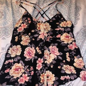 Floral American Eagle Tank Top